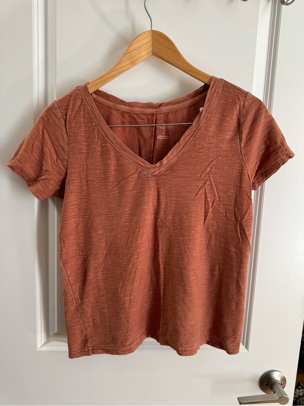 Pilcro The Bennie Slim Crew Neck
Cotton-Slub T-Shirt V neck size S